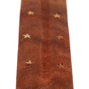 Fa füstölőtartó lap, Nap réz díszítéssel, I. osztályú fa